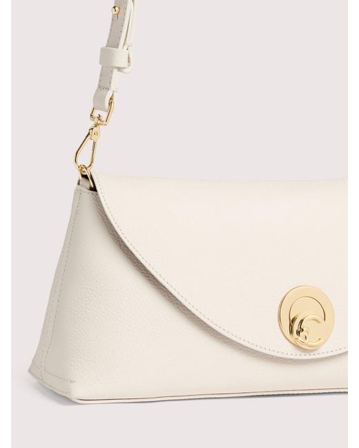 Coccinelle Natural Two-Sided Leather Shoulder Bag Nikla Medium