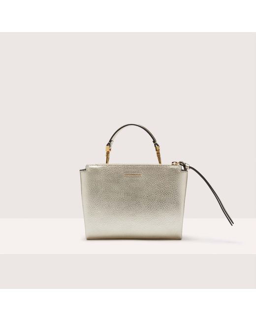 Coccinelle Natural Grained Leather Handbag Arlettis Small