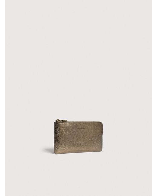 Coccinelle Natural Grained Leather Pouch C-Me Softy Small