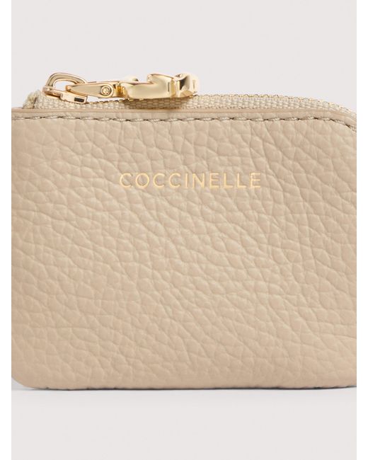 Coccinelle Natural Grained Leather Key Holder C-Me Softy