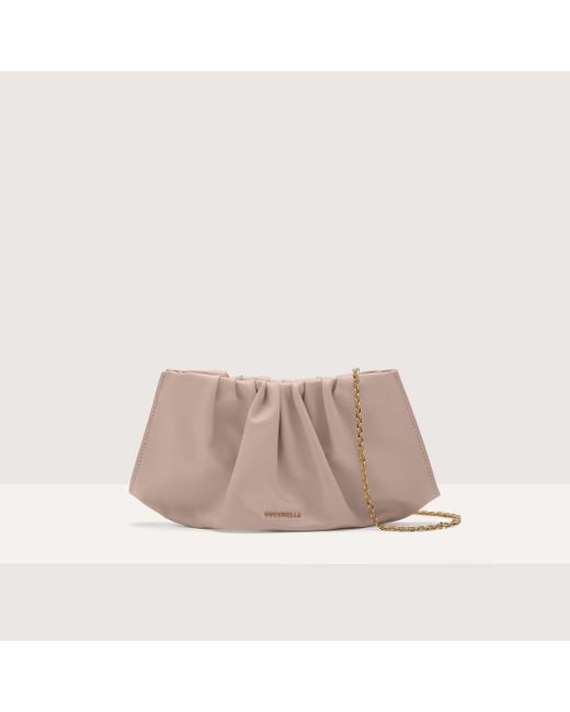 Clutch in Pelle liscia Drap Smooth Small di Coccinelle in Pink