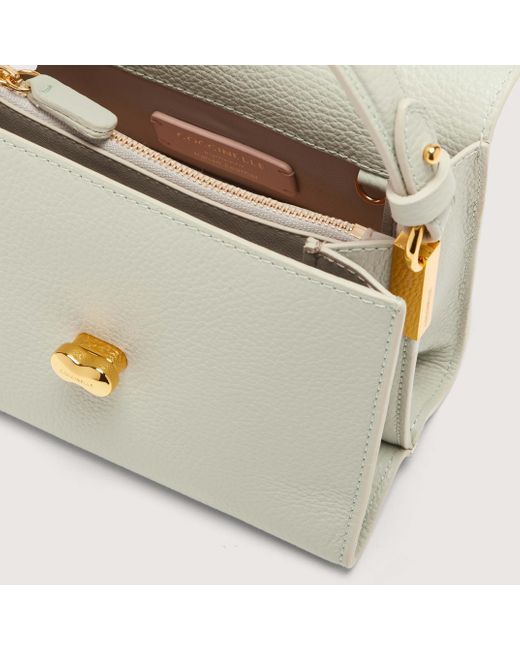Coccinelle White Grained Leather Handbag Binxie Small