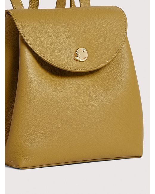 Coccinelle Metallic Grained Leather Backpack Nikla Mini