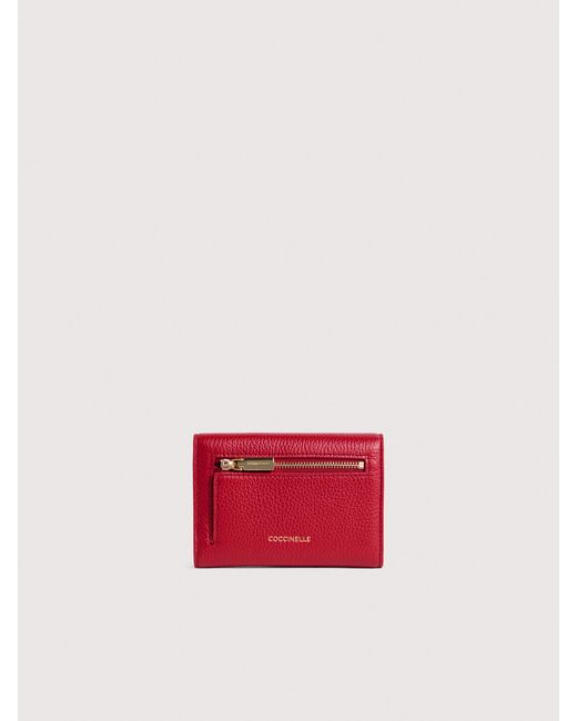 Coccinelle Red Medium Grained Leather Wallet C-Me Medium