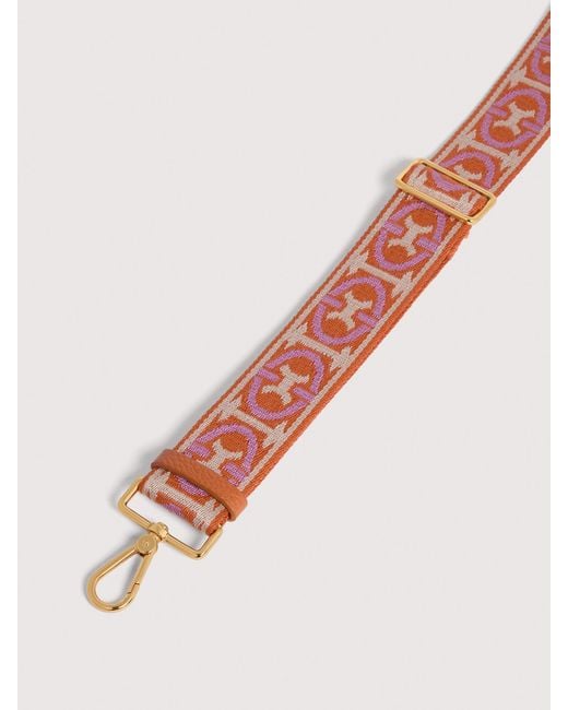 Coccinelle White Jacquard Fabric Shoulder Strap Monogram