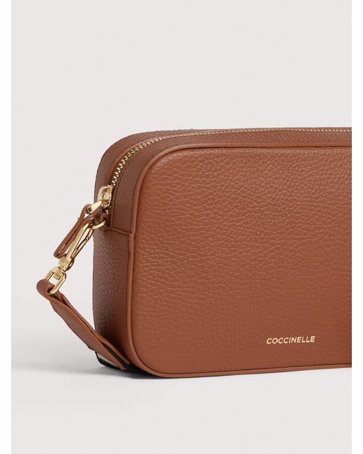 Coccinelle Multicolor Grained Leather Crossbody Bag Tebe Small