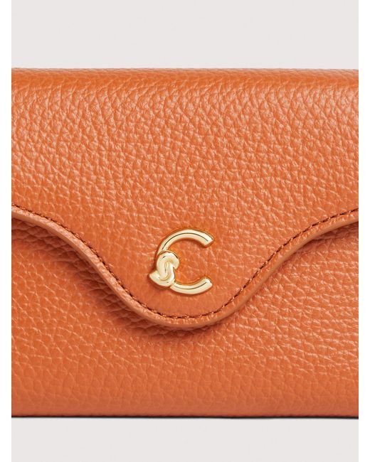 Coccinelle White Small Grained Leather Wallet C-Me Small