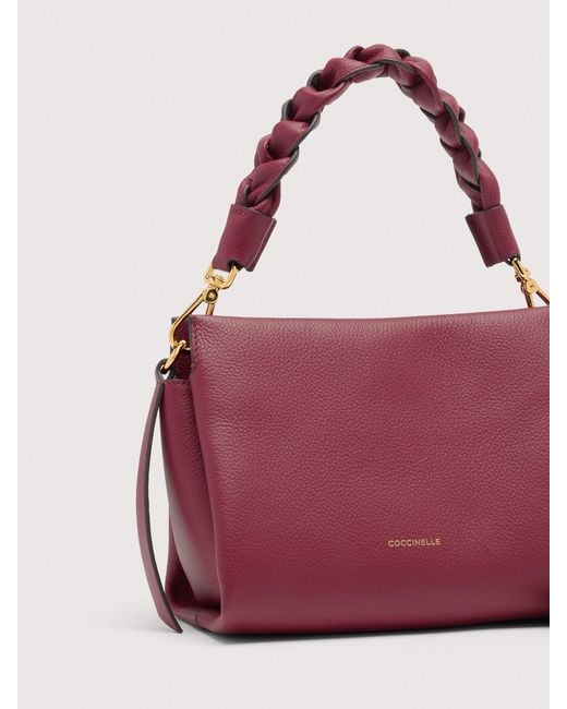 Coccinelle Pink Henkeltasche Aus Doubleface-Leder Boheme Small