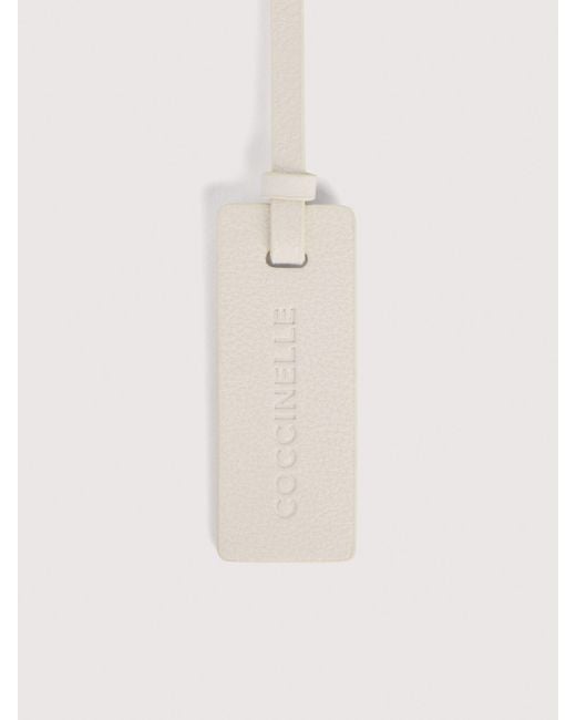 Coccinelle Natural Smooth Leather Tag Targhetta Personalizzabile