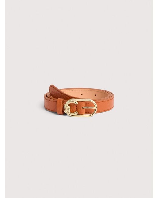 Coccinelle White Grained Leather Belt C-Me