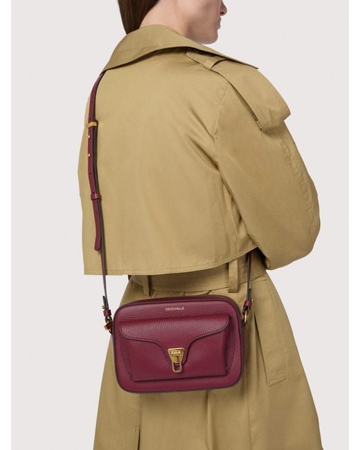 Coccinelle Grainy Leather Crossbody Bag Beat Small in Purple Lyst UK