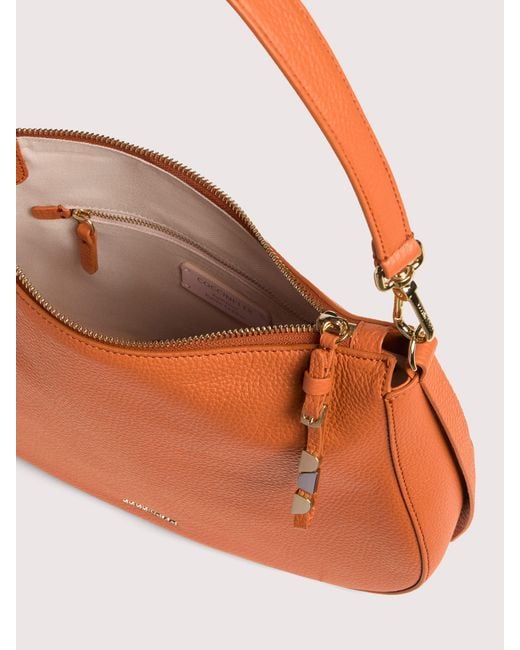 Coccinelle Orange Hobo Bag Aus Genarbtem Leder Nory Small