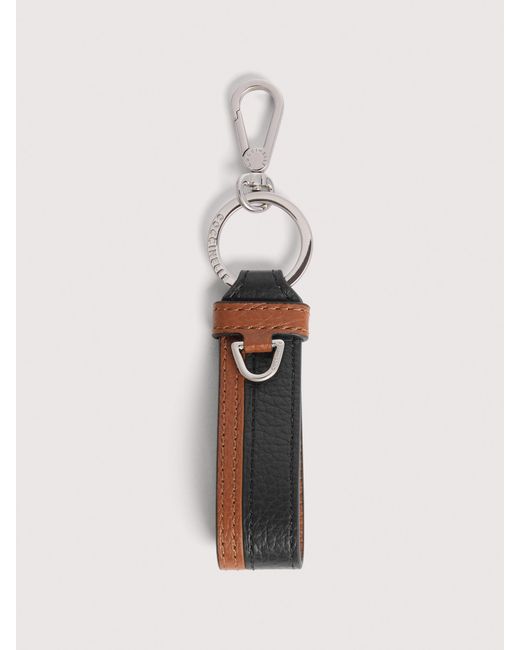 Coccinelle White Leather And Metal Key Ring Smart To Go