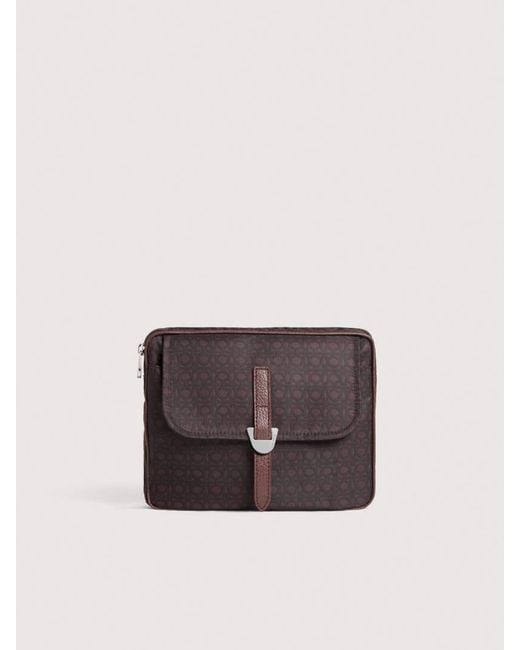 Coccinelle Brown Monogram Nylon Handbag Smart To Go Campus Medium