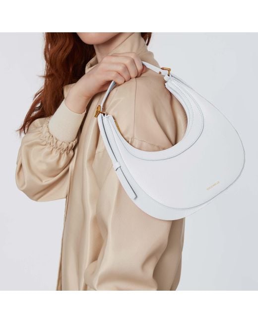 Minibag in Pelle con grana Whisper di Coccinelle in White