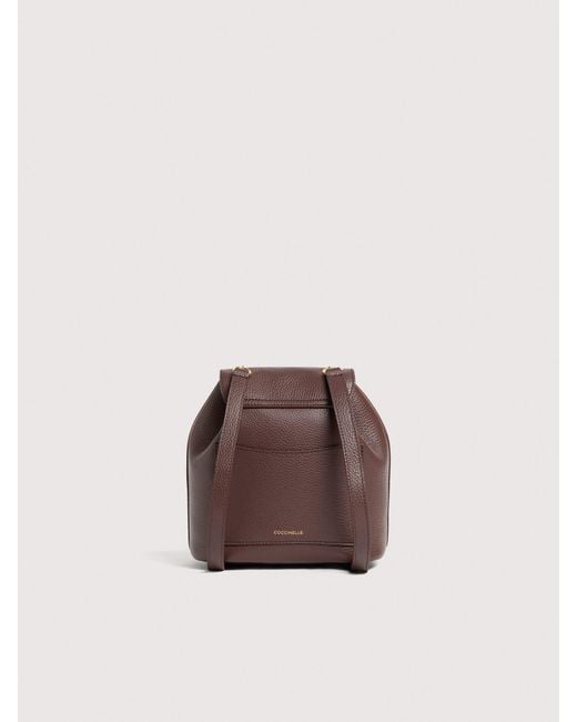 Coccinelle Multicolor Grained Leather Backpack C-Me Lock Small