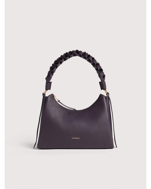 Coccinelle Blue Schultertasche Aus Doubleface-Leder Boheme Small