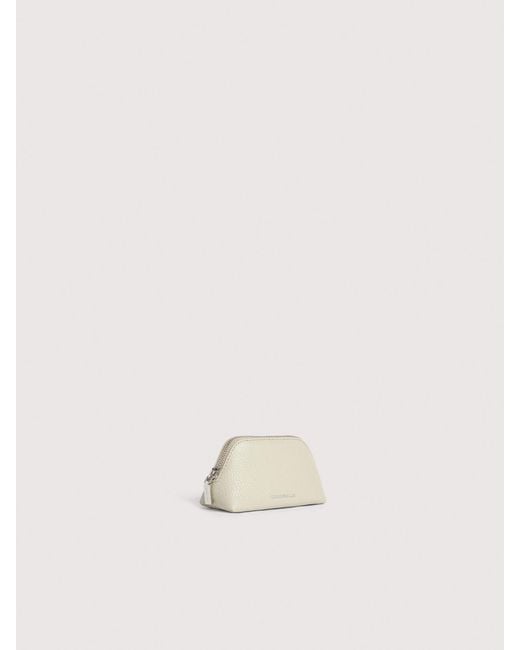 Coccinelle Natural Grained Leather Make-Up Bag Helga Mini