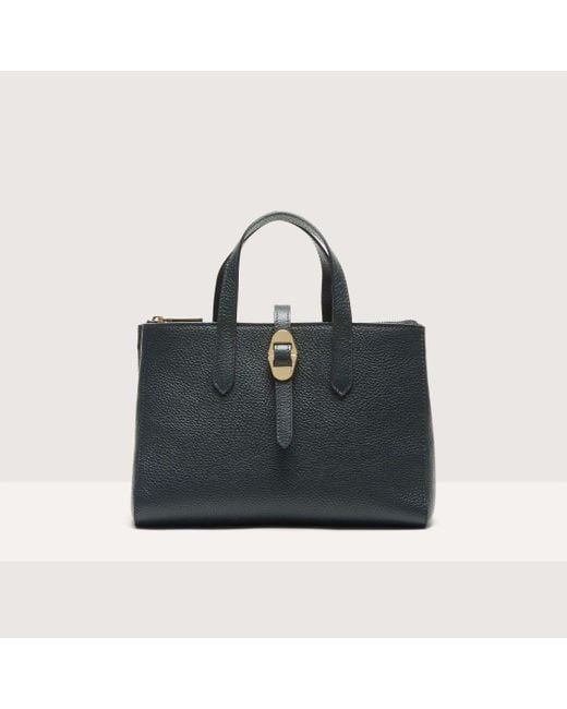 Coccinelle Black Henkeltasche Aus Genarbtem Leder Chara Small