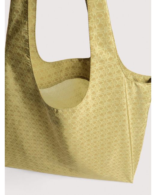 Coccinelle Yellow Monogram Nylon And Nylon Tote Bag Smart To Go Beat Medium