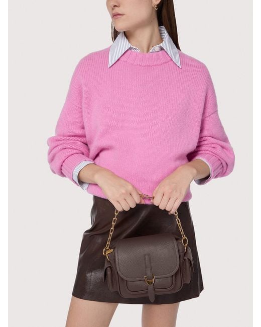 Coccinelle Natural Grained Leather Minibag Campus Mini