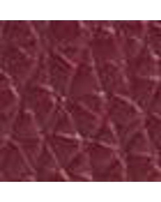 Coccinelle Pink Reisepassetui Aus Genarbtem Leder Metallic Soft
