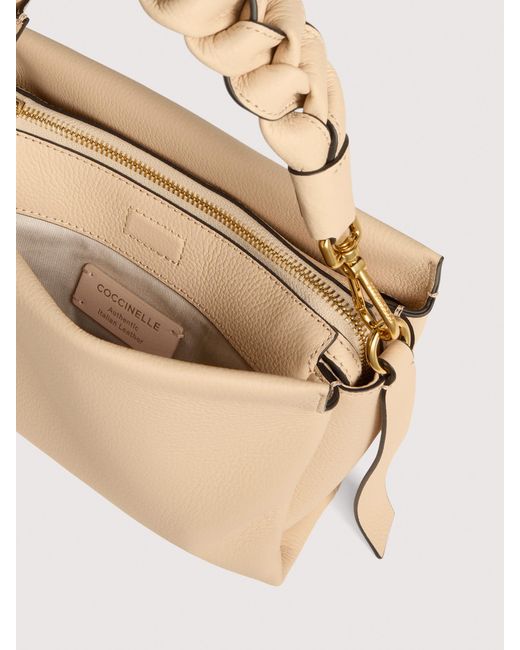 Coccinelle Natural Henkeltasche Aus Doubleface-Leder Boheme Small