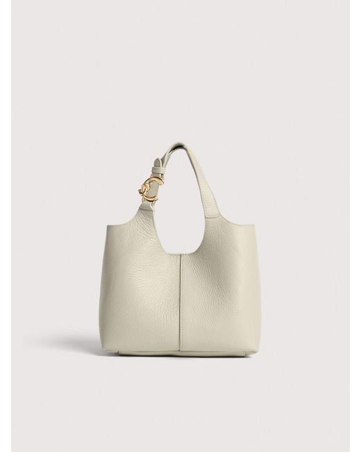 Coccinelle Natural Grained Leather Handbag C-Easy Small
