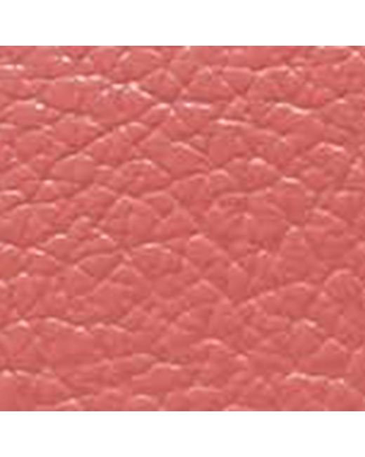 Coccinelle Pink Grained Leather Coin Purse Metallic Soft