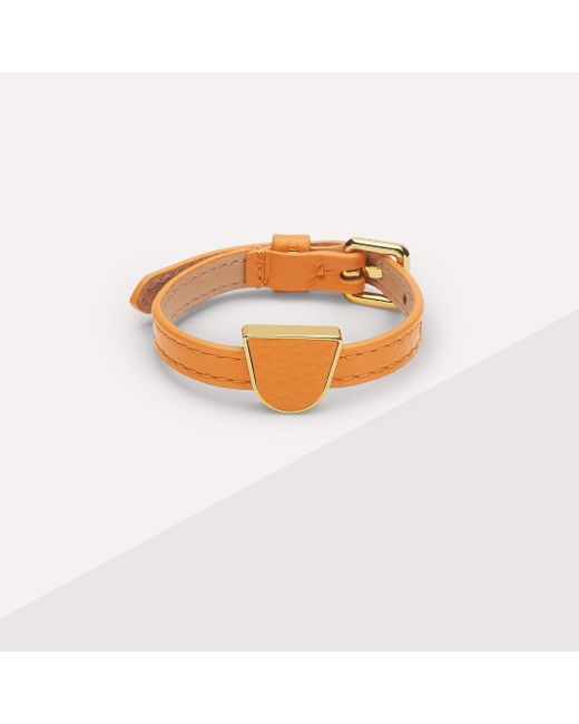 Coccinelle Multicolor Grained Leather And Metal Bracelet Peggy