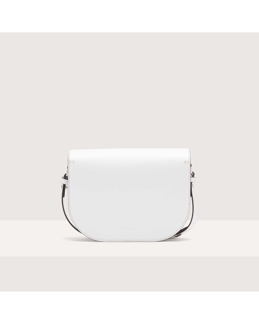 Coccinelle White Cowhide Leather Crossbody Bag Dew Cowhide Small