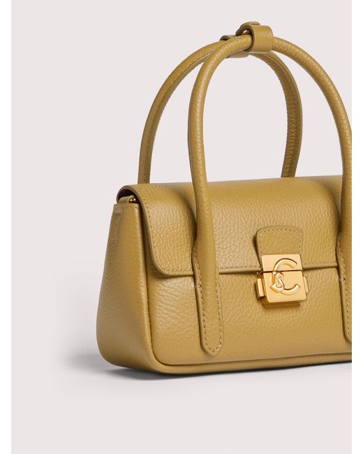 Coccinelle Natural Grained Leather Minibag C-Me Lock Mini