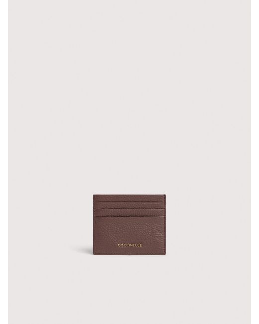 Coccinelle Multicolor Grainy Leather Card Holder Metallic Small