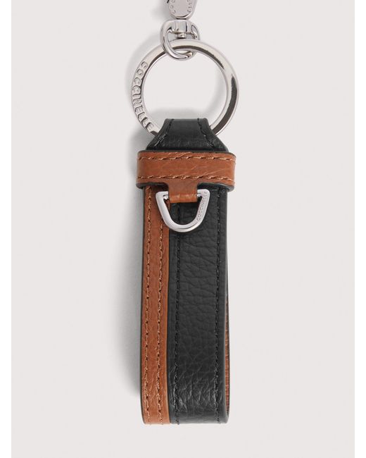 Coccinelle White Leather And Metal Key Ring Smart To Go