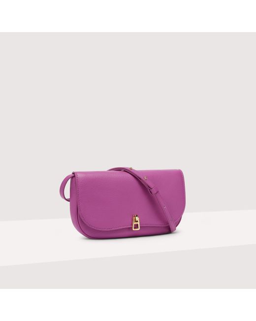 Coccinelle Purple Grained Leather Minibag Magie
