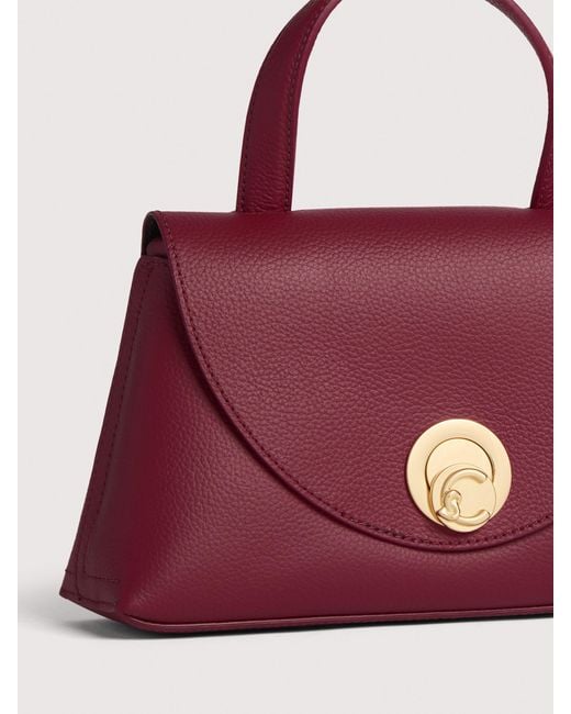 Coccinelle Purple Henkeltasche Aus Doubleface-Leder Nikla Small