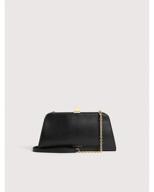 Coccinelle Black Smooth Calf Leather Clutch Bag Liv Small