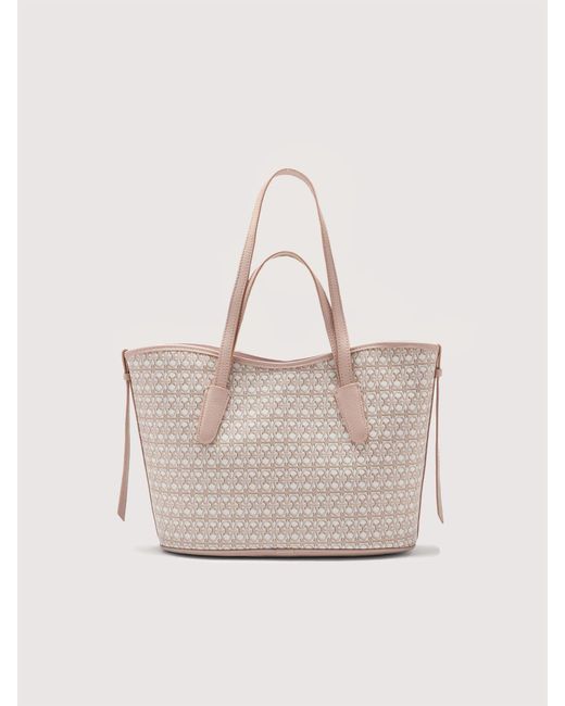 Coccinelle Gray Monogram Coated Canvas And Grained Leather Tote Bag New Never Without Bag Coated Monogram Medium