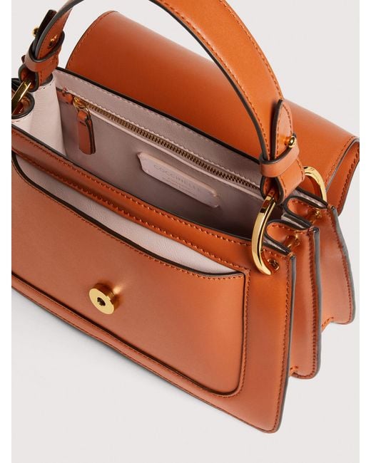 Coccinelle Orange Smooth Calf Leather Handbag C-Me Small