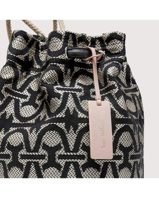 Coccinelle Black Monogram Jacquard Summer Fabric Backpack Never Without Bag Summer Monogram Large