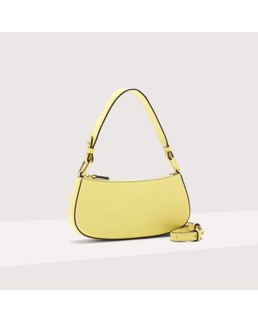 Coccinelle Yellow Minibag aus genarbtem Leder Merveille