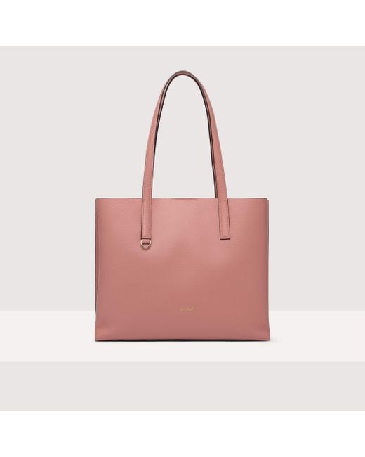 Coccinelle Pink Double Leather Shopper Matinee