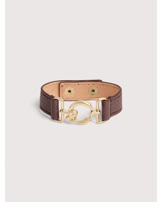 Coccinelle Natural Grained Leather Bracelet C-Me