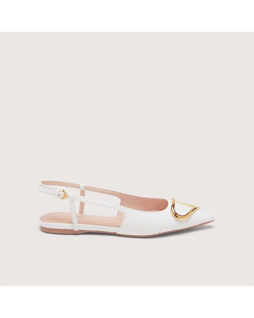 Coccinelle Multicolor Smooth Leather Slingback Ballet Flats Himma Smooth