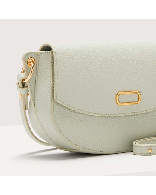 Coccinelle White Grained Leather Minibag Beam