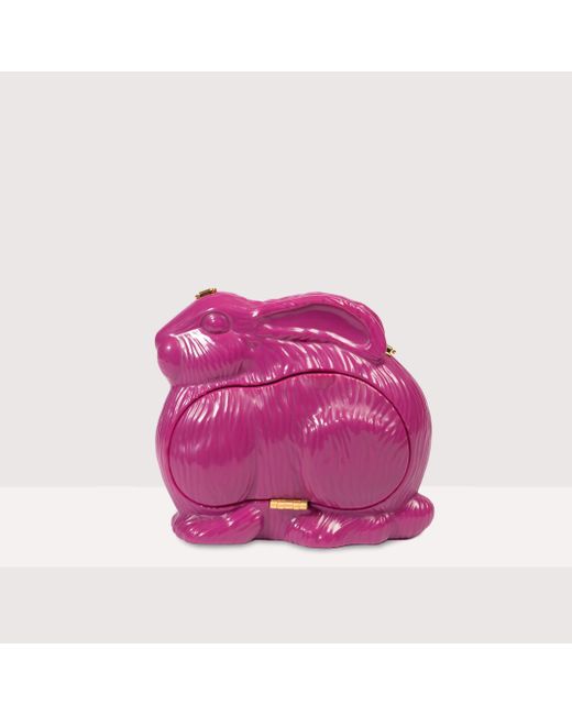 Borsa a tracolla in Plastica di recupero e Pelle con grana Rabbit Bag di Coccinelle in Pink
