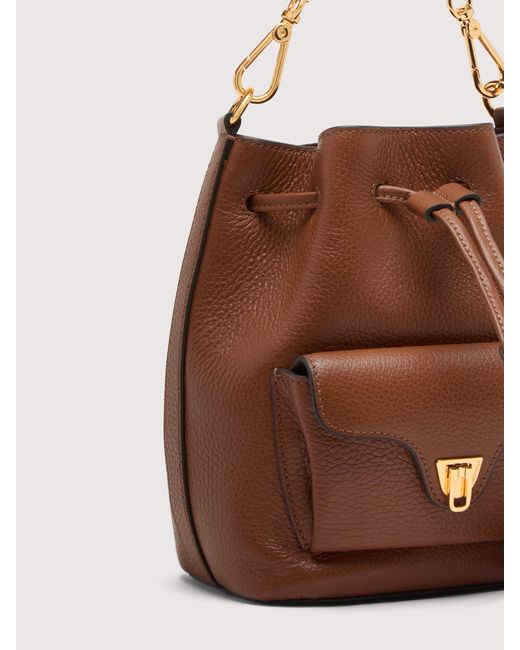 Coccinelle Multicolor Beuteltasche Aus Genarbtem Leder Beat Generation Small