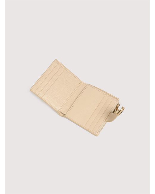 Coccinelle Natural Small Grained Leather Wallet Dew