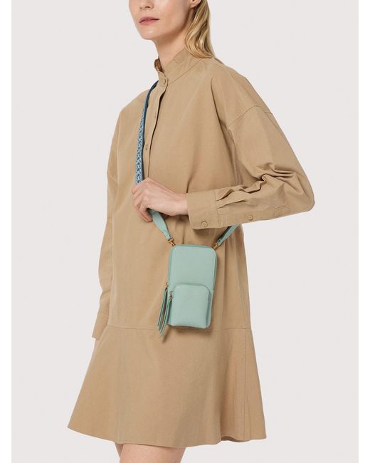 Coccinelle Natural Grained Leather Phone Holder Pixie Mini