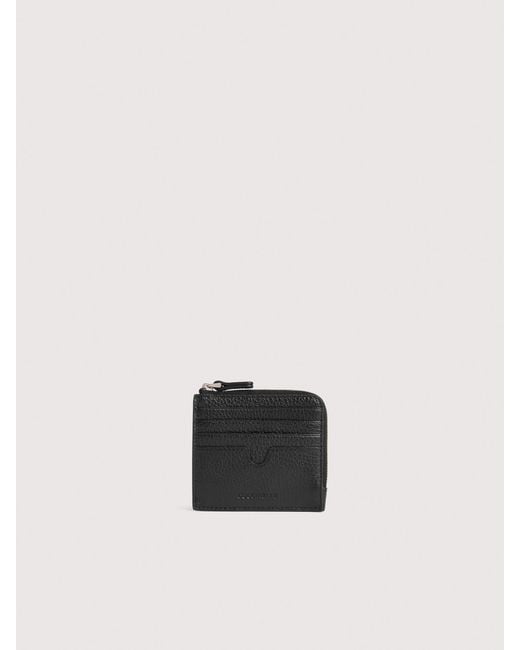 Coccinelle Black Grained Leather Card Holder Smart To Go Small